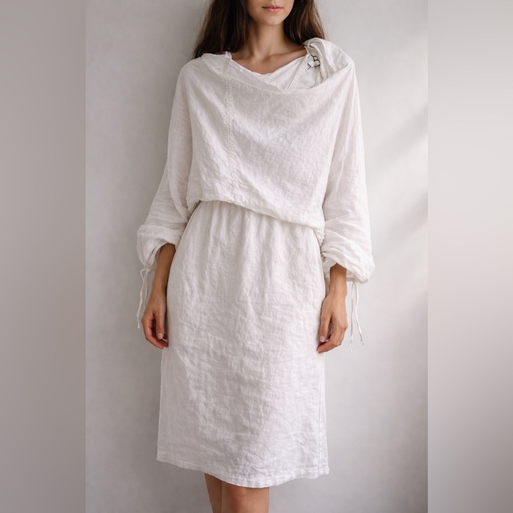 Rare Prima Jiva 100% Linen and Silk Dress